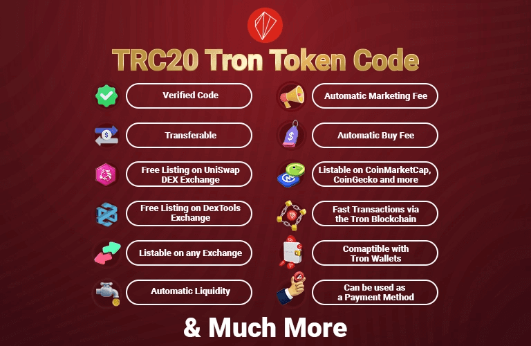 Launch Your own TRC20 Tron Tokens with Full Features